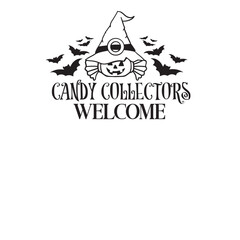 halloween pumpkin vector - Candy Collectors Welcome - Halloween Welcome Sign 
