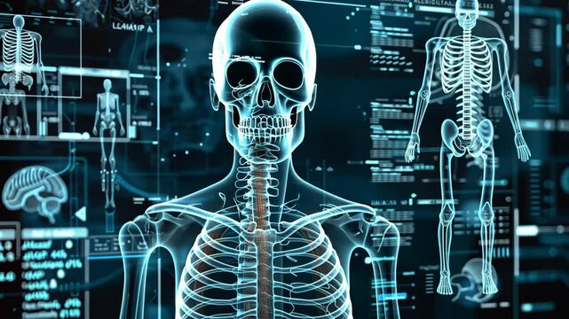 Exploring the human skeletal system in detail with advanced digital imaging technology