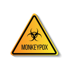 Monkeypox or mpox. Danger sign, vector