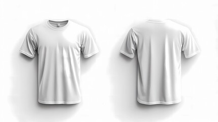 Naklejka premium classic white t shirt mockup isolated at white background