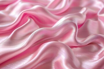 Obraz premium Tela de color rosa. Tejido suave, liso y sedoso. Recurso gráfico, fondo.