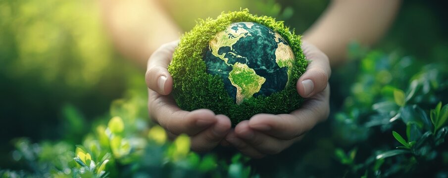Green Earth In Hands  Environmental Protection  Sustainability  Save The Planet