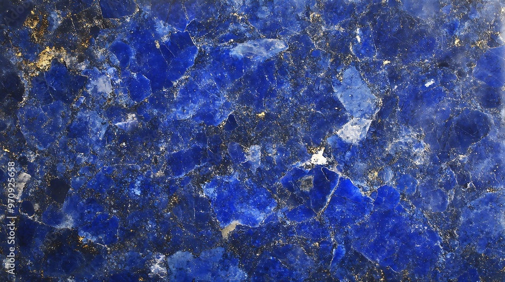 Aufkleber a smooth, polished lapis lazuli background with a subtle texture and a large space for text