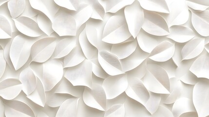 Abstract White Leaf Pattern Background