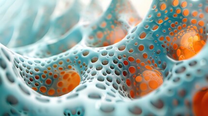 Obraz premium Captivating digital abstract texture with vibrant organic patterns and fluid shapes Visually striking artwork with dynamic colorful and mesmerizing design elements