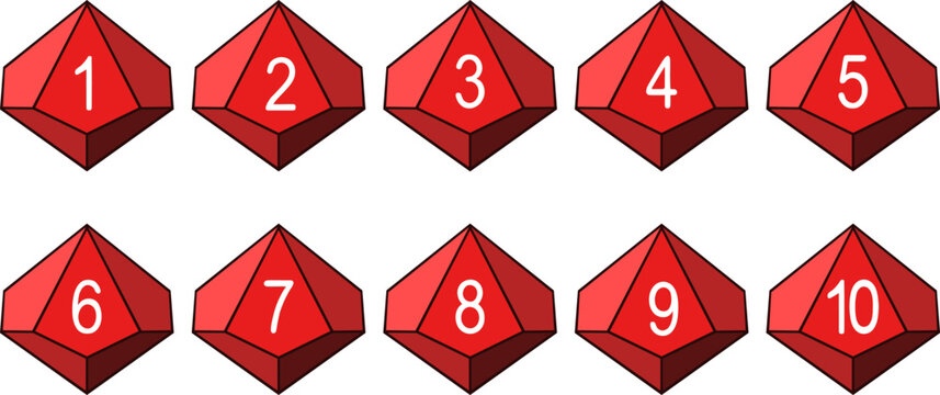 Design of red dices set