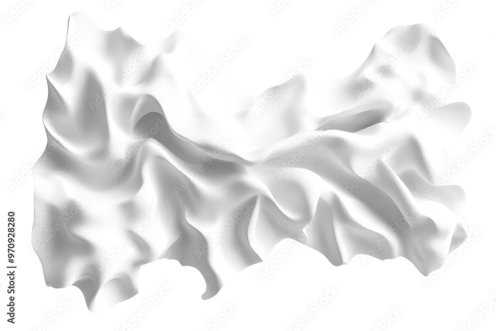 Aufkleber crumpled white fabric isolated on a transparent background. high-resolution texture for design proje