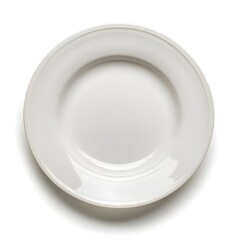 white plate isolated on white on white background,