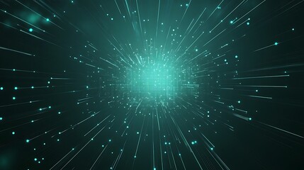 Obraz premium A mesmerizing burst of light particles radiating from a central point, creating a sense of motion and depth in digital art.