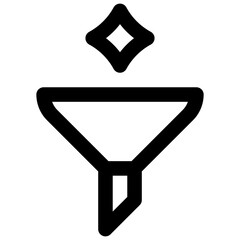 Filter. Editable stroke vector icon.