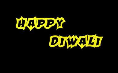 happy diwali text illustrations graphic design