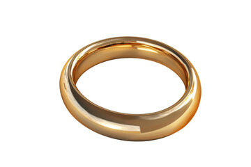 Elegant gold ring, shiny and smooth, perfect for jewelry collections or as a symbol of love and commitment. High-quality close-up image.