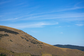 Panoramic view of Majella National Park mountains, scenic landscape in Abruzzo