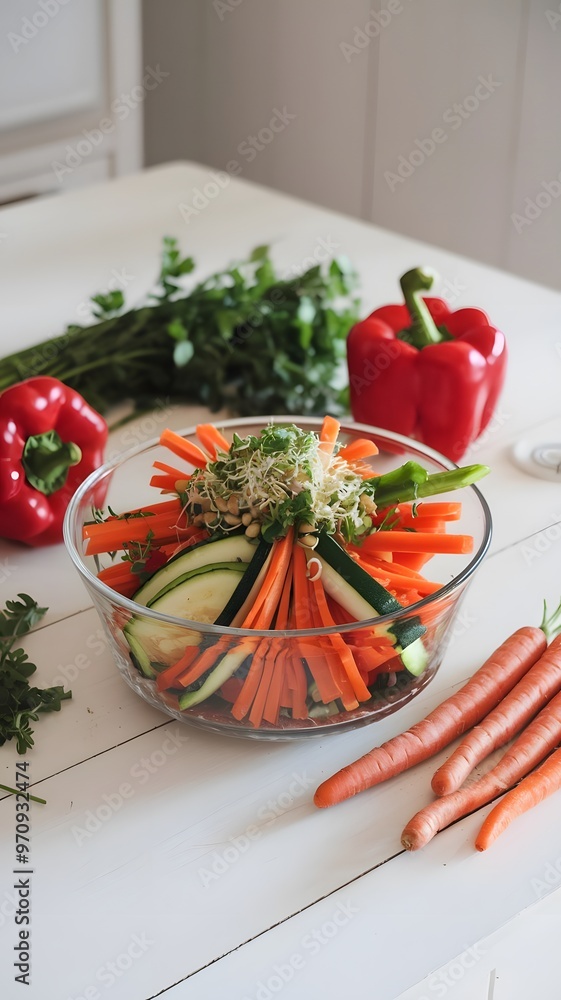 Wall mural vegetable salad