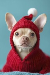 A joyful dog dressed in a Santa costume brings festive cheer to a vibrant holiday scene, beautifully rendered in 3D.