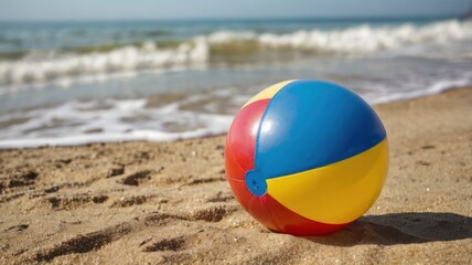 Obraz premium Beach ball toy, isolated on white