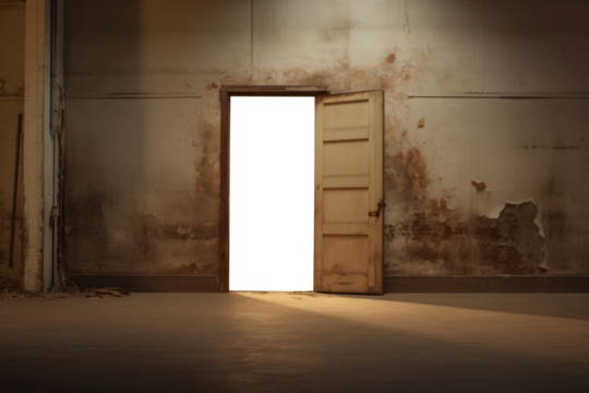 PNG Vintage opening door mockup, transparent design