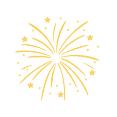Vector firework sparkling is isolated on the white background