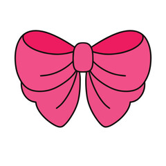 Vecor cute bow is isolated on the white background