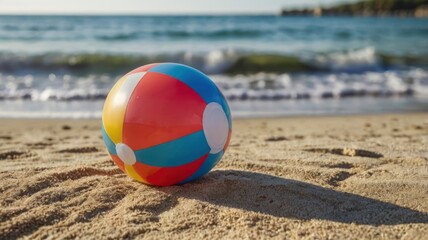 Obraz premium Beach ball toy, white background 