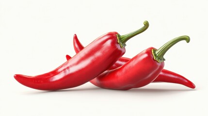 Cayenne pepper clipart, element, 3D illustration, realistic, isolated on white background