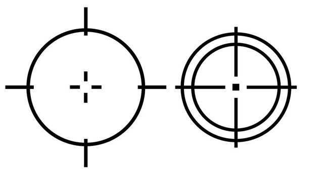 Animated Target - Engaging Bullseye and Aim Animation for Precision and Focus Alpha Channel transparent