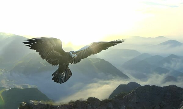 Majestic condor soaring above the cliffs, Video