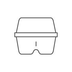 Food container line outline icon