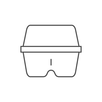 recommend clip art: Food container line outline icon