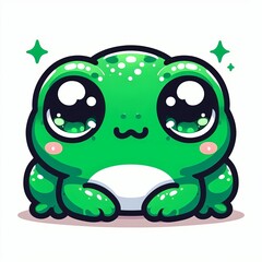 Obraz premium Adorable Smiling Frog Delight