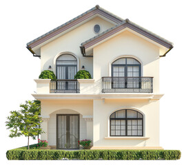 Obraz premium Elegant modern two-story house