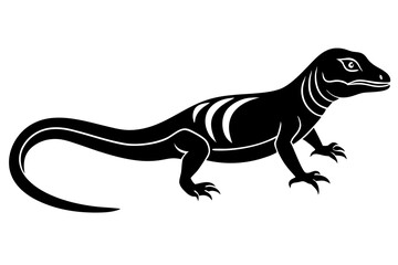 Lizard Silhouette vector illustration white background