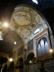 Historic cathedral of Monza, Italy: interior
