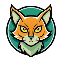 mascot logo type cat face vector illustration, cat vector