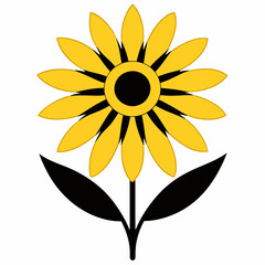 Watercolor illustration painting Sunflower isolated on transparent background.