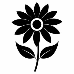 black and white flower