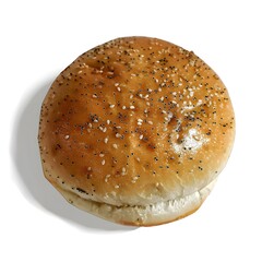 bread with sesame seeds,Burger buns empty isolated on white background,
