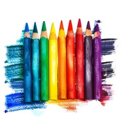 Colorful Paint Brushes Display Isolated On White Background,
