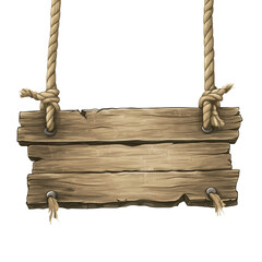 wooden signboard isolated on a transparent background