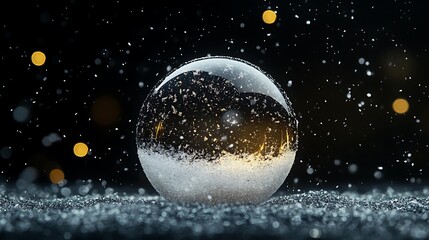 Snow Globe with Sparkling Lights