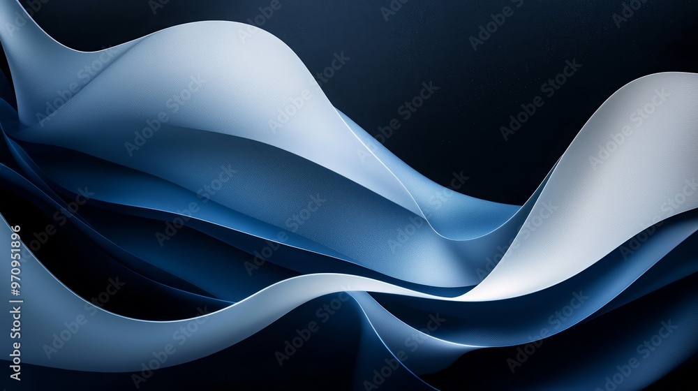 Wall mural blue abstract background with white lines