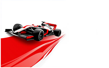 a Formula 1 car with space background