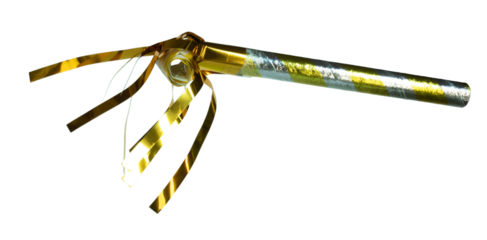 Yellow and silver noise maker