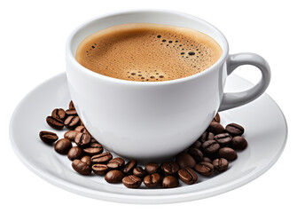 Obraz premium PNG Coffee cup saucer drink.
