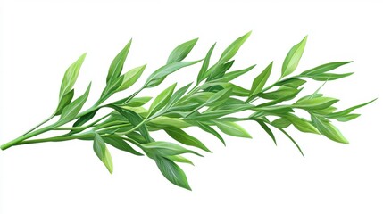 Tarragon clipart, element, 3D illustration, realistic, isolated on white background