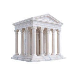 Fototapeta premium A beautifully crafted marble temple showcasing classic architectural elements and elegant columns, symbolizing ancient beauty.