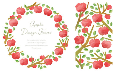 りんごのデザインフレーム