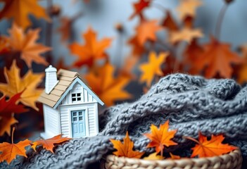 house in autumn forest