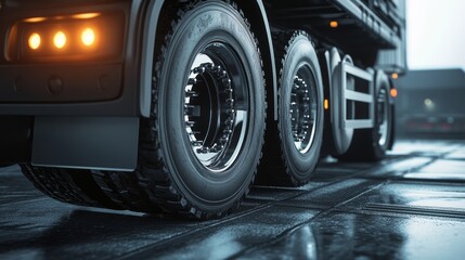 Recoil is installed under wheel of truck. Security.