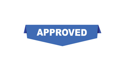 Approved  button web banner templates. Vector Illustration 
